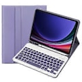 Pikkukuva 5 / 5: Tyyppi F A710B Samsung Galaxy Tab S9 X710/X716B/X718U Bluetooth-näppäimistö Suojakotelo PU+TPU (Tyyli F)
