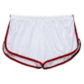Miniatyrbild 5 av 5: Mäns Underkläder Solid Färg U Konvex Låg Midja Elastisk Andningsbar Underbyxor Lös Mesh Boxers Kalsonger Casual Sport Shorts för inomhus (M Svart)