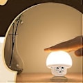 Miniatyrbillede 5 af 5: Flerfarvet LED Svampe Natlampe 4 Niveauer Justerbar Lysstyrke Natlys med Sugekop til Soveværelse