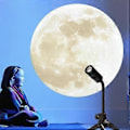 Miniatyrbillede 4 af 5: Earth Moon Projektion LED Lampe, Projektor Natlamper, 360 Roterende Earth Moon Projektion LED Lampe, Planeter Projektor Natlampe