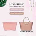 Miniatyrbilde 3 av 5: Håndveskeinnlegg Lommebok Tote Bag Organizer med Glidelås Vannkopp Kosmetikk Nøkler Kredittkort Holder for Reise
