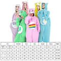 Miniatyrbild 3 av 5: Björn Onesie Pyjamas Vuxen Cosplay Djur Hemmakläder Sovkläder Jumpsuit Kostym För Kvinnor Män (L Blå)