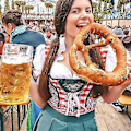 Pikkukuva 2 / 5: Uusi naisten saksalainen Oktoberfest-asu, perinteinen baijerilainen olut-Fraulein-karnevaali-palvelijan mekkoasu (L Musta)