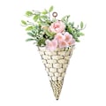 Miniatyrbild 2 av 5: Väggfäst Hängande Planteringskruka Växt Blomkruka Rustik Rattan Hängkorg Blomma Fågelkorg Väggväxt Rattan Hem Vardagsrum Dekoration ( )