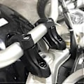 Miniatyrbild 4 av 5: Motorcykelstyre Höjningsfäste Förlängningsklämmor för RNINET R9T R 9 T 2014-2023 Svart
