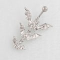 Miniatyrbillede 2 af 5: Pierced Owl Gothic Triple Vampire Bat Dangling Belly Button Ring