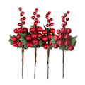 Miniatyrbillede 1 af 3: 4 stk. Simuleringsbærbuket DIY Blomsterarrangement Rustik Pynt Husholdningsdekoration til Fest Hjem