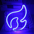 Miniatyrbild 4 av 5: Flamma Neon Skyltar För Väggmonterad Blå Neon LED Skylt Lyser Upp