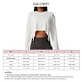 Miniatyrbillede 5 af 5: Kvinders Langærmet Træningsskjorte Løstsiddende Tommelhul Flowy Strækbar Yoga Atletisk Casual Top (XL Hvid)
