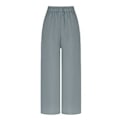 Miniatyrbillede 5 af 5: Dame Chiffon Vidbenet Bukser Store Løse Temperament Casual Bukser Skørtebukser Kvinder XXXXXL Blå