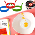 Miniatyrbillede 5 af 5: 4 stk. stegte ægforme, 8 cm, silikone non-stick omeletform