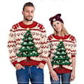 Miniatyrbilde 3 av 5: Unisex Julegenser med 3D Morsom Trykk, Pullover Topp for Menn og Kvinner (XL B)