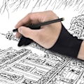 Miniatyrbilde 5 av 5: Sett med 1 tegnehanske for lysboks, grafikktablett, tegning