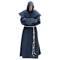 Pikkukuva 3 / 5: S-5XL Renessanssin Munkki Pappi Habit Scapular Friar Asun Kostyymi Pyhä Gown Robe Miehet Pappi Huppu Cowl Halloween Asun (XXXL Harmaa)