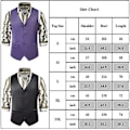 Miniatyrbillede 3 af 3: Mænds Solid V-hals Casual Enkeltknappet Suit Vest Forretningsformel Kontor Waistcoat Med Lommer (2XL Khaki)