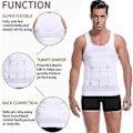 Miniatyrbild 3 av 5: Kompressionsväst Tank Tops Midjeformare Kroppsshapare Undershirt L Vit