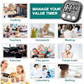 Miniatyrbild 4 av 5: Grön Magnetisk Köktimer, Magnetisk Timer med Hög Alarm för