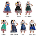 Pikkukuva 4 / 5: Uusi naisten saksalainen Oktoberfest-asu, perinteinen baijerilainen olut-Fraulein-karnevaali-palvelijan mekkoasu (M Musta)