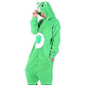 Miniatyrbild 1 av 5: Vuxen Björn Onesie Pyjamas Cosplay Djur Hemmakläder Sovkläder Jumpsuit Kostym För Kvinnor Män (XL Grön)