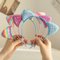 Miniatyrbilde 1 av 5: Glitter Cat Ear Headbands 4 stk. Katteørebånd for Jenter og Kvinner