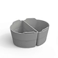 Miniatyrbillede 3 af 4: Non-stick gryde med nem rengøring silikone indvendig foring (grå sort)