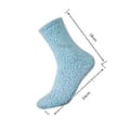 Miniatyrbillede 5 af 5: Dame Varme Superbløde Plys Sutsko Strømper Vinter Fluffy Mikrofiber Crew Strømper Casual Hjemme Sovende Fuzzy Hyggelige Strømper