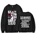 Miniatyrbillede 2 af 3: Taylor Swift The Eras Tour Sweatshirt Langærmet Rundhals Casual Trøje Trøje Topper Fans Gave Til Mænd Kvinder Venner (3XL Sort)