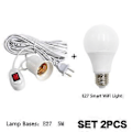 Miniatyrbild 1 av 5: E27 LED-lamphållare för hängande inomhusbelysning med strömbrytare och sladd, universell lampa, tillbehör (lamphållare 5m set2)