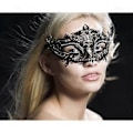Miniatyrbilde 4 av 5: Lady of Luck Venetianske masker, Metall Maskerade Maske Dame Laser Kuttet Festmaske