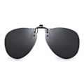 Miniatyrbillede 2 af 5: Sorte Clip-on Aviator solbriller pilotbriller