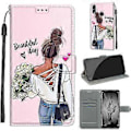 Miniatyrbillede 5 af 5: (Style 12) ChoosEU Etui til Huawei P Smart 2019 Læder Etui med Silikone Stødsikkert Wallet Flip Etui og Folio Stand Funktion Stilfuldt Mønster til Pige