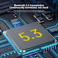 Pikkukuva 5 / 5: Avokorvakuulokkeet 2023 -versio, johtokuulokkeet Bluetooth 5.3 Accuse Control langattomat nappikuulokkeet, kaksois 16,2 mm:n elementit syvä basso