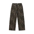 Miniatyrbild 3 av 5: Damjeans med leopardmönster, Streetwear, raka ben, löst sittande (XL)