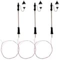 Miniatyrbilde 2 av 2: 3 stk. Gate-lysmodell Mini Lys Miniatyr Dukkehus Mini Hage Lampe Miniatyr Gate-lys