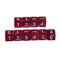 Miniatyrbillede 1 af 5: 10 stk. D6 Polyhedral Terninge Bundle til DND Party Spil Prop (Rød Lilla)