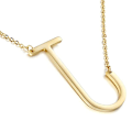 Miniatyrbillede 1 af 4: Initial J Halskæde 18K Guldbelagt Rustfrit Stål Store Store Bogstaver Vedhæng Halskæde Script Navn Monogram Halskæder til