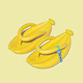 Miniatyrbillede 2 af 5: 2023 Nye Banan Designer Personligheds Tøfler Søde Indendørs Og Udendørs Strand Solide Flip Flops Damer Sandaler Sko Slides-c (38-39 Gul)