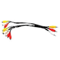 Miniatyrbillede 1 af 5: 30CM AV-kabel til rød hvid gul RCA Phono Audio R-&-L Video TV AV