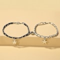 Miniatyrbillede 3 af 5: 1 par matchende magnetiske armbånd stjerneformet vedhæng justerbar H
