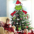 Miniatyrbilde 4 av 5: 4 stk/sett Julenissen Grinch Juletrær Topper Dekor Hode Ben Hånd Festpynt Rekvisitter ( )