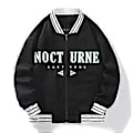 Miniatyrbilde 1 av 5: Jakke Baseball Uniform Hverdagslig Casual Par Trendy Merke Allsidig Jakke(M Svart)