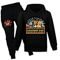 Miniatyrbild 1 av 2: 7-14 år Barn Pojkar Flickor Five Nights At Freddy's Kläder Fnaf Träningsoverall Hoodie Topp Jogger Byxor Set Casual Kläder Aktivkläder (11-12 År Svart)