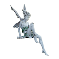 Miniatyrbillede 1 af 5: 1 stk. Siddende fe-statue, harpikshaveornament håndværk landskabspleje