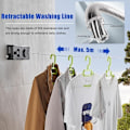 Pikkukuva 5 / 5: Retractable Clothesline, Wall Mounted Retractable Clothesline wit