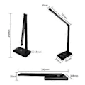 Miniatyrbillede 2 af 5: LED Skrivebordslampe, Touch-kontrol med hukommelsesfunktion, øjenvenligt LED-panel, dæmpbar til hjemmekontor, sengebord og kommodebelysning