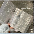Miniatyrbillede 4 af 5: PVC transparent opbevaringspose forseglet pose øreringe ring halskæde smykker anti-oxidation ins smykker støvpose opbevaringsbog