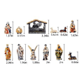 Miniatyrbilde 3 av 5: Julekrybbe 2022 Jesus Fødsel Statue Harpiks Hjemmekontor Skulptur Dekorasjon Ornamenter Gaver ( )