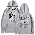 Miniatyrbilde 1 av 2: Taylor Swift The Best Tour Fans Par Hoodies Langarmet Trykket Hettestroffe Høstgenser (Lys Grå)