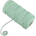 Pikkukuva 4 / 5: 3mm Makrameenaru, Yhteensopiva askarteluun, 100m beige puuvillamakrameenaru, Yhteensopiva seinävaatteiden, kasvien ripustamiseen, neulontaan. 4MMx100M. Vaaleanvihreä