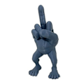 Miniatyrbilde 1 av 2: Fingerfigur med Ben, Interessant og Særegen Midtfinger-Statue, Morsom Midtfinger-Dekorasjon til Hjemmekontor (Stor Mørk Blå)